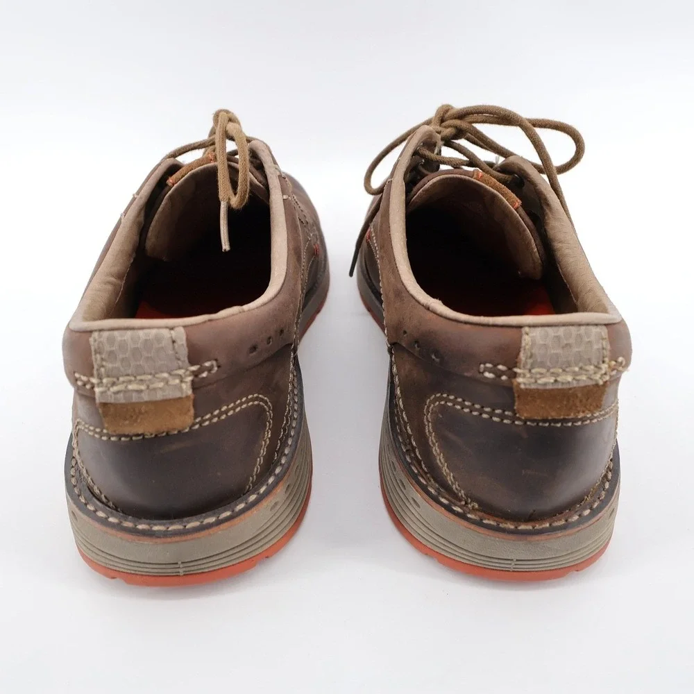 Merrell Men's Realm Lace Oxfords Dark Earth Leather Shoes‎ Brown Mens 11.5